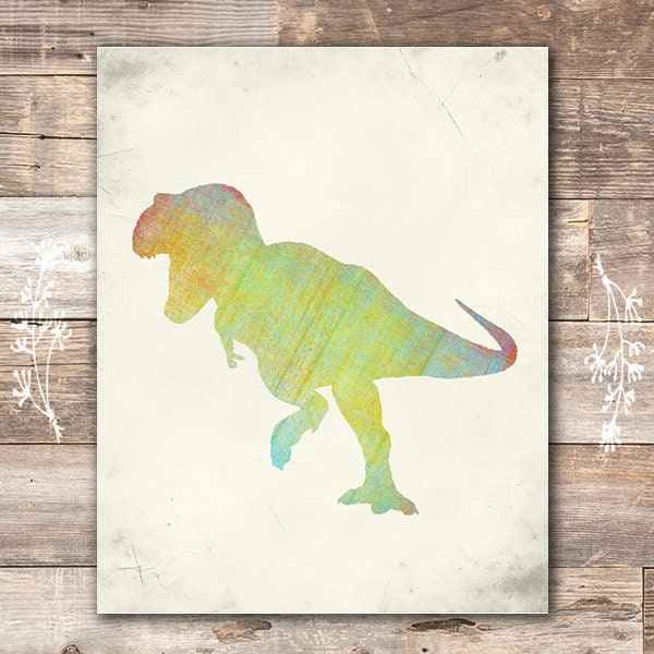 Dinosaur Bedroom Wall Art Prints (Set of 4) - 8x10s