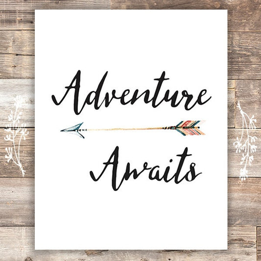 Adventure Awaits Art Print - 8x10