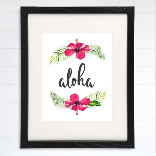 Aloha Hawaii Art Print - 8x10
