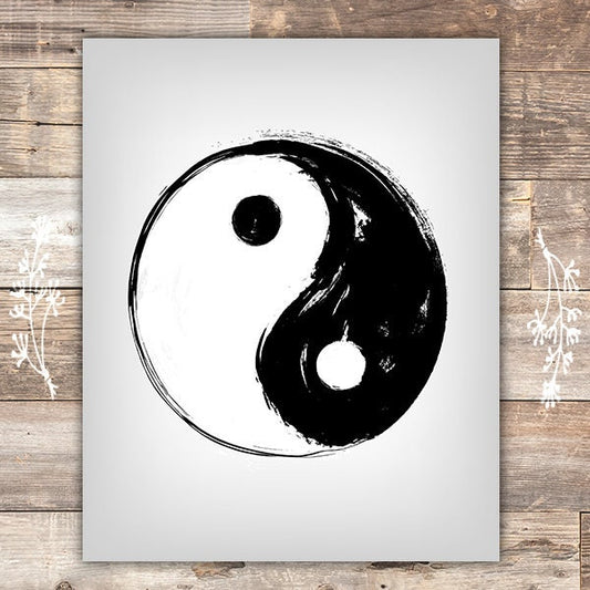 Yin Yang Wall Art Print - 8x10