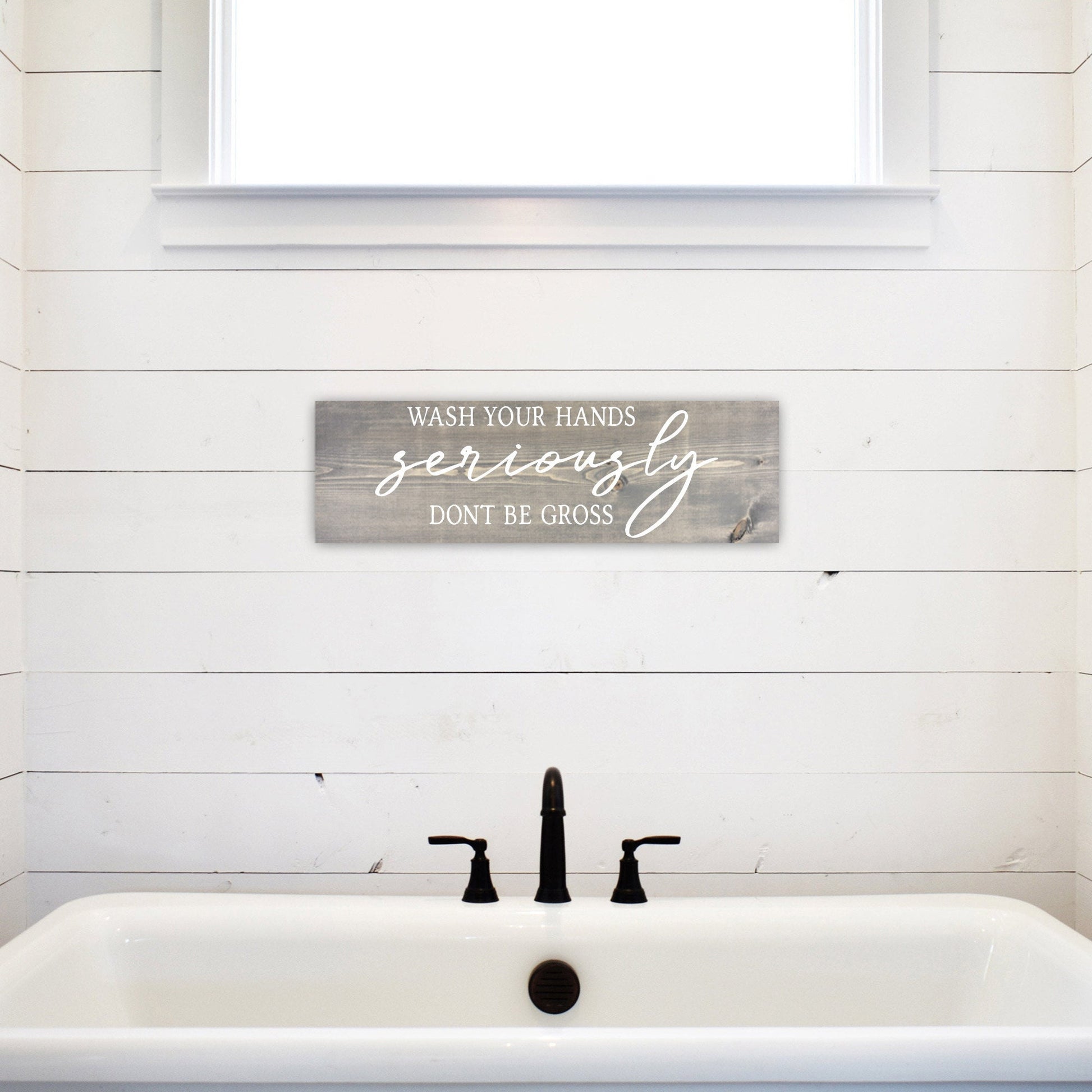 Bathroom Funny Sign | Wood Sign | Wash Your Hands Seriously Don't Be Gross | FAST SHIPPING & Ready to Hang!