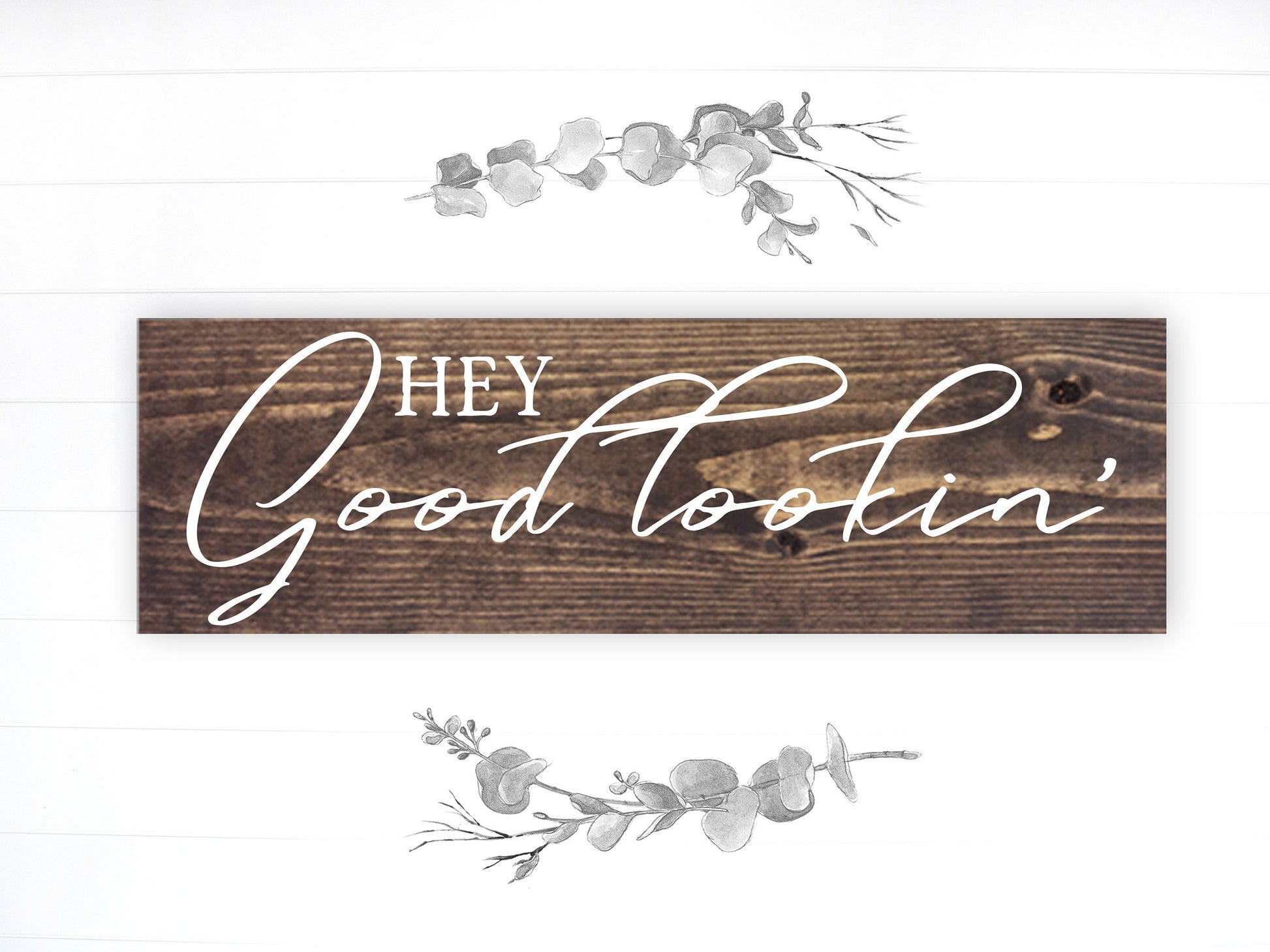 Bathroom Inspiration Sign | Wood Sign | Hey Good Lookin' | FAST SHIPPING & Ready to Hang!