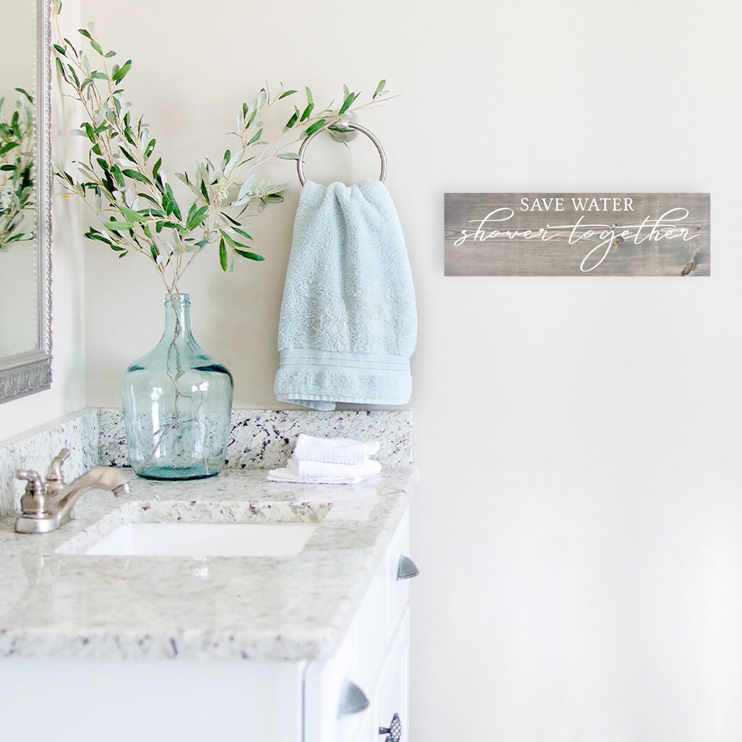 Bathroom Funny Sign | Wood Sign | Save Water Shower Together | FAST SHIPPING & Ready to Hang!
