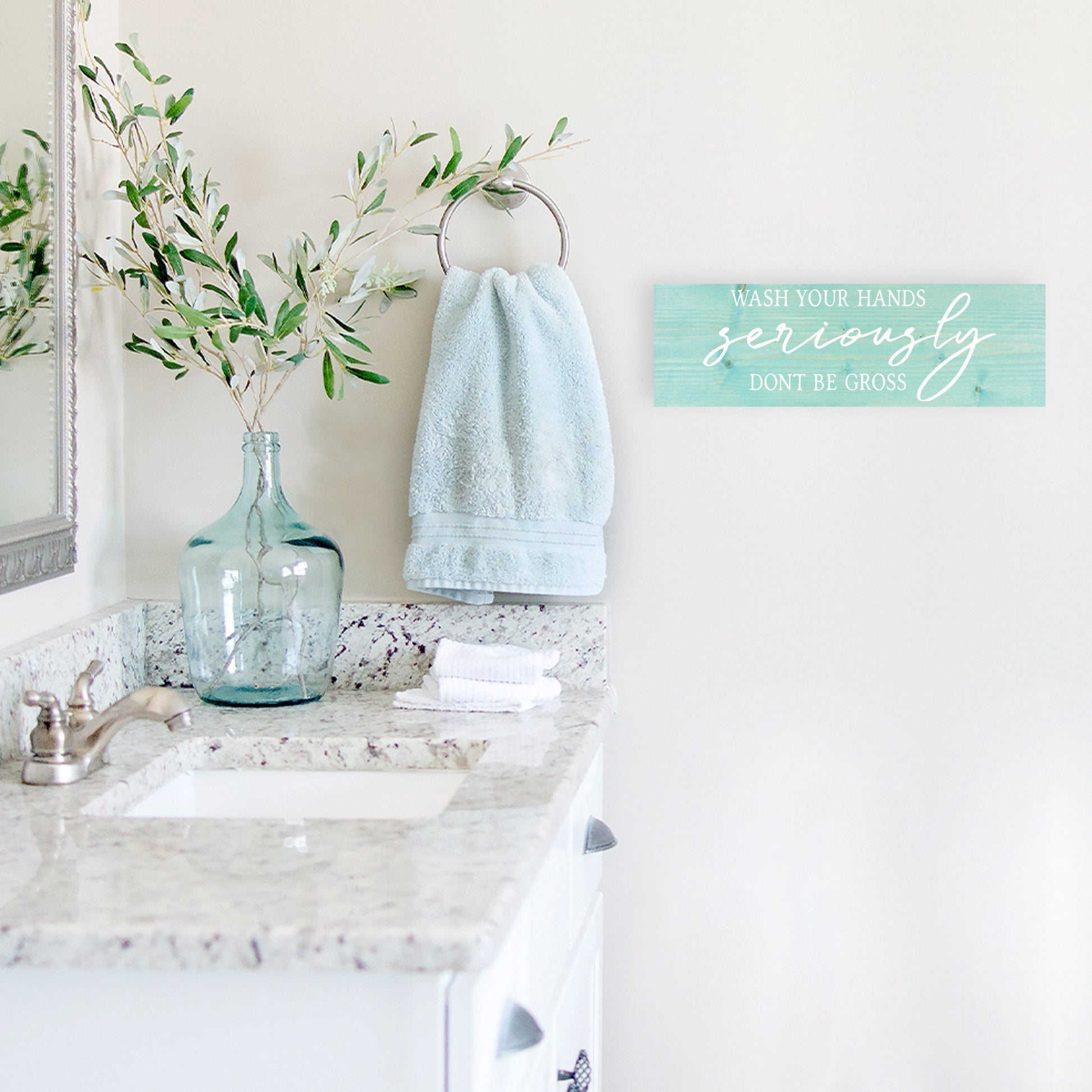 Bathroom Funny Sign | Wood Sign | Wash Your Hands Seriously Don't Be Gross | FAST SHIPPING & Ready to Hang!