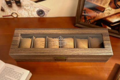 Personalized PU Leather Watch Box for 6 slot, Watch box for men, Watch organizer men, Watch Storage Case, Father's days gift, Wedding Gift