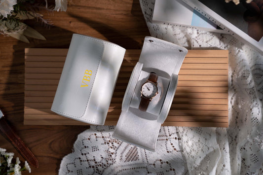 Personalized PU Leather Watch Roll, Watch Roll for 3 Watch, Travel Watch Box for Men or Women, Wedding gift ideas, Watch Roll Storage Holder